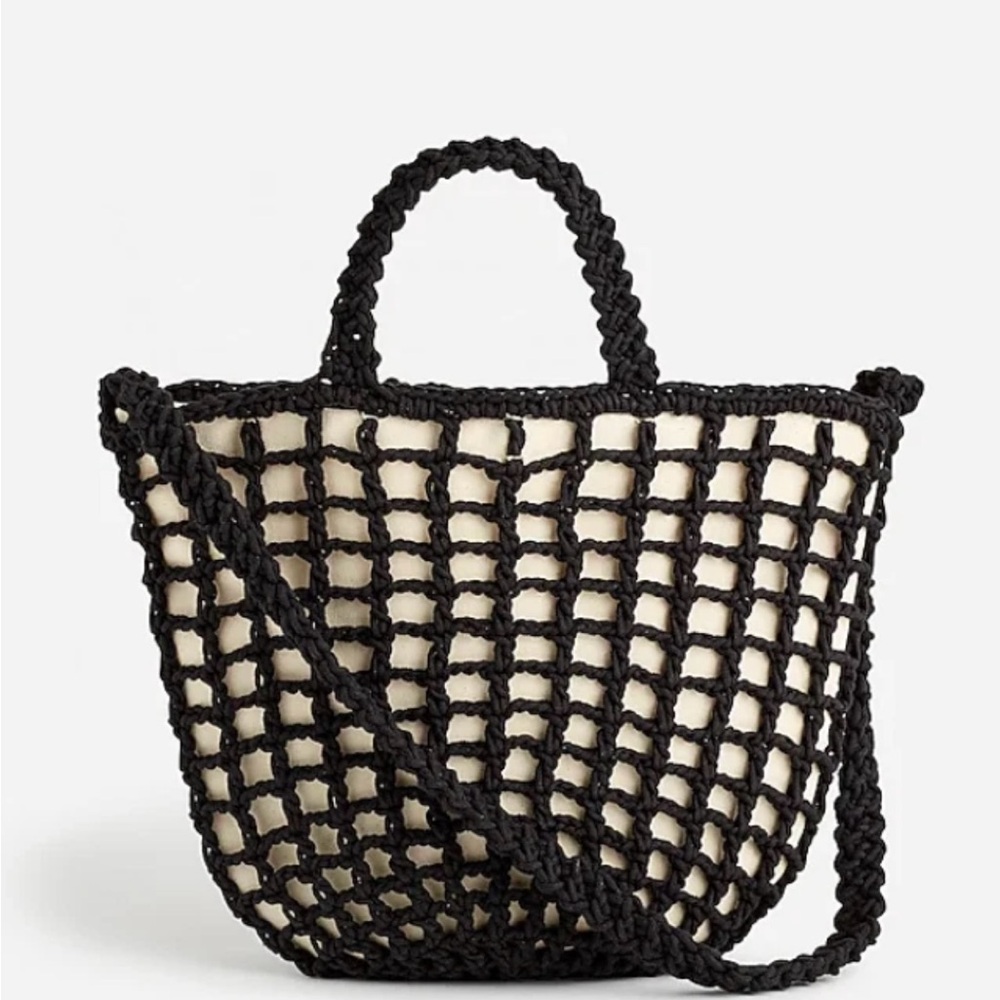 Madewell black crochet bag